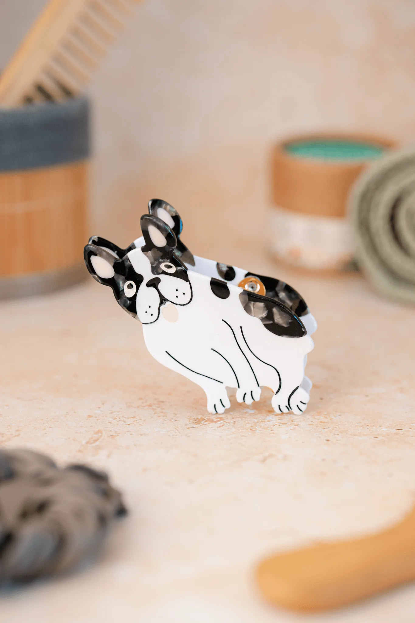 Pinza de pelo Bulldog Francés